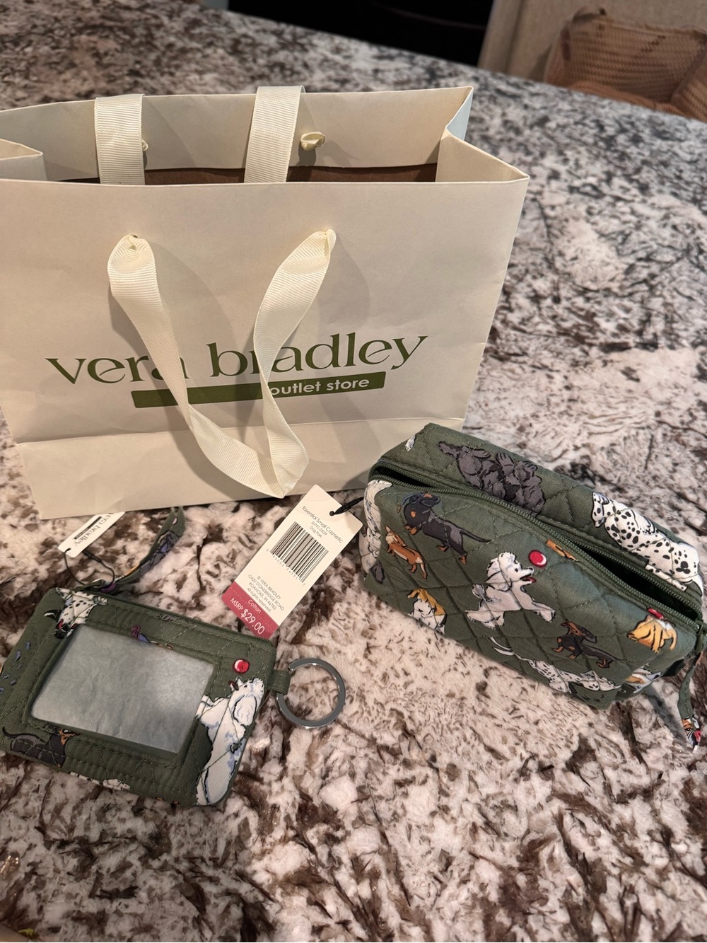 Vera Bradley “Dog Park” Print Pouch & Card Holder - Picture 3 of 5